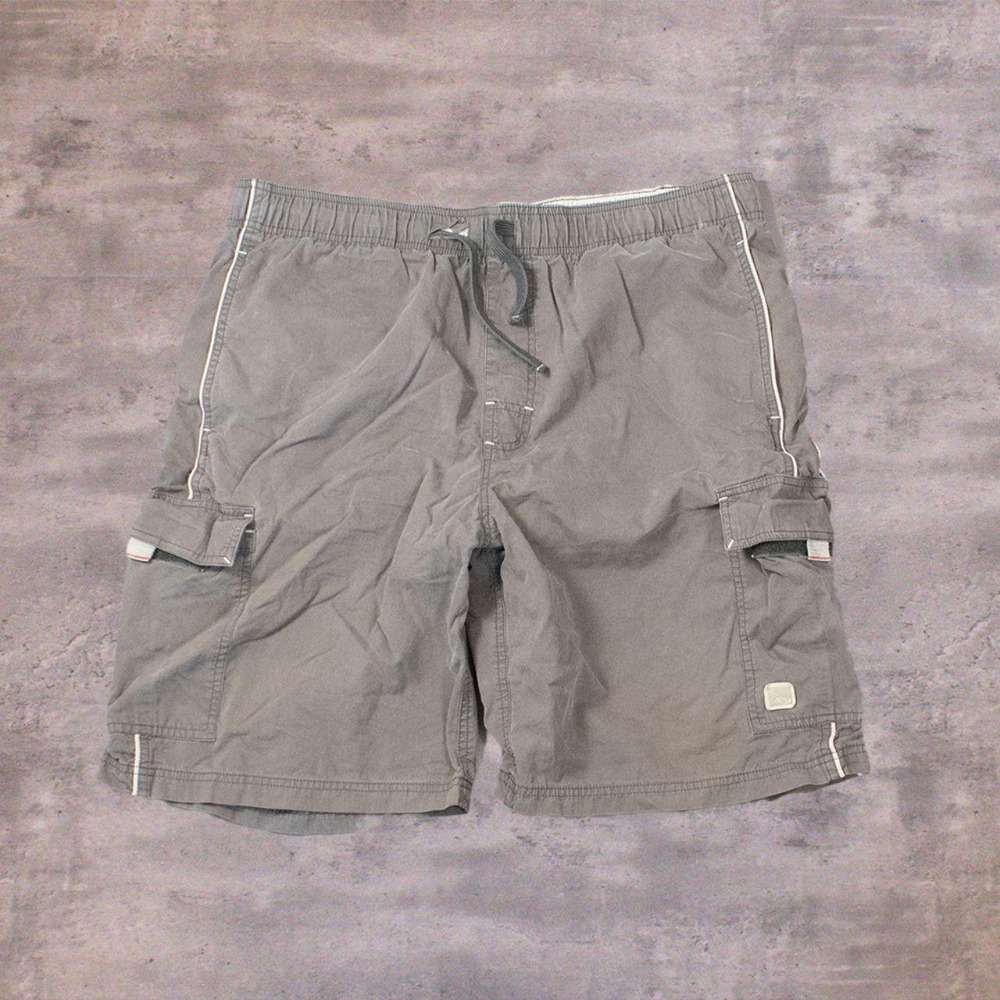 Y2K 00's Gotcha Sport Charcoal Grey Cargo Baggy Utility Relax Fit Crazy Shorts